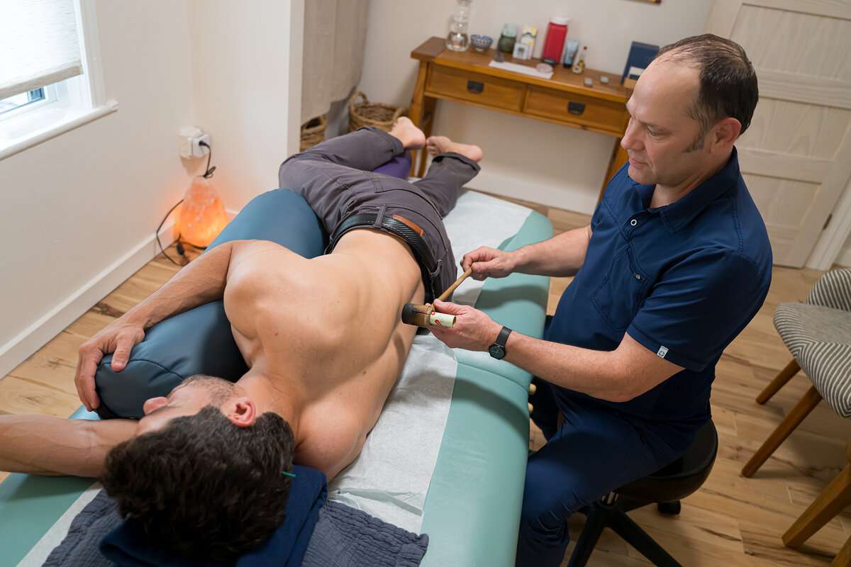 Moxibustion and Acupuncture technique at acupuncture clinic Asheville NC